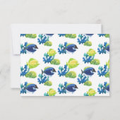 Farbige Aquarium-Reaktionskarte RSVP Karte (Rückseite)