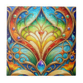 Farbige arabische Keramik Tile Fliese (Vorderseite)