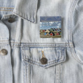 Farbige Architektur der Stadt, Narsaq, Button (Beispiel)