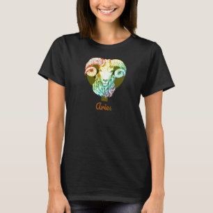 Farbige Aries Feuer Zodiac-Zeichen Persönlichkeit T-Shirt