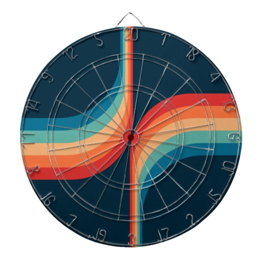 Farbige Arkaden im Retrostil Dartscheibe (vorne)