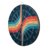 Farbige Arkaden im Retrostil Dartscheibe (Vorderseite rechts)