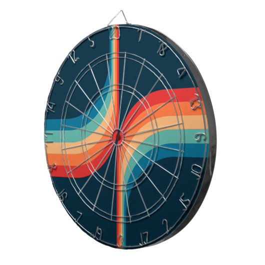 Farbige Arkaden im Retrostil Dartscheibe (Vorderseite rechts)