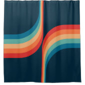 Farbige Arkaden im Retrostil Duschvorhang (Vorderseite)
