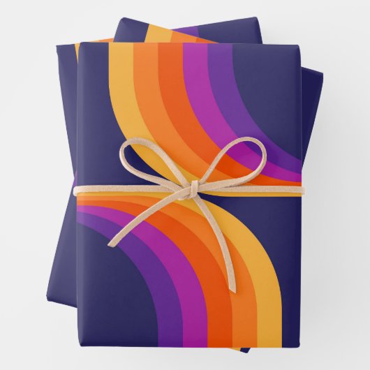 Farbige Arkaden im Retrostil Geschenkpapier Set (Beispiel)