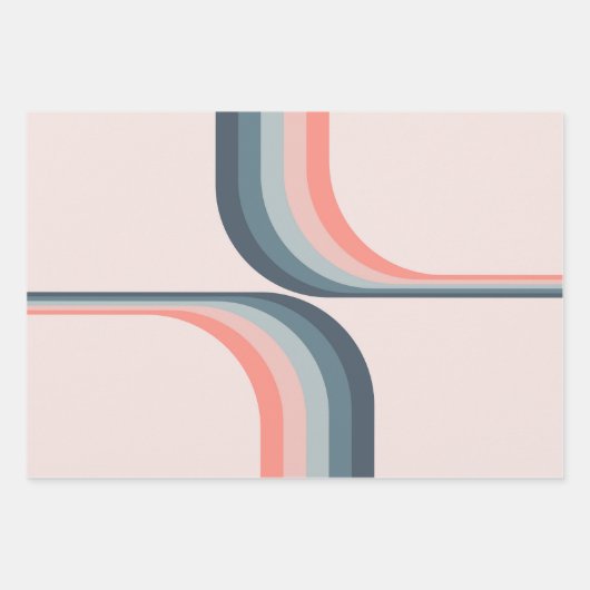 Farbige Arkaden im Retrostil Geschenkpapier Set (Vorderseite 3)