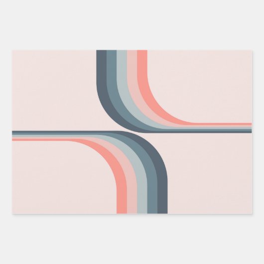 Farbige Arkaden im Retrostil Geschenkpapier Set (Vorderseite 2)