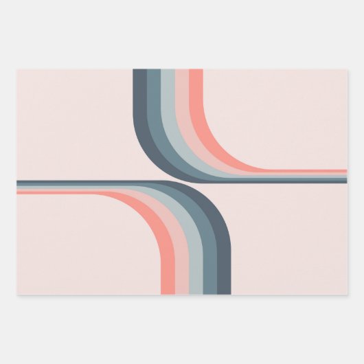 Farbige Arkaden im Retrostil Geschenkpapier Set (Vorderseite)