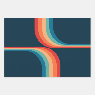 Farbige Arkaden im Retrostil Geschenkpapier Set