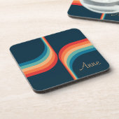 Farbige Arkaden im Retrostil Getränkeuntersetzer (Linke Seite)