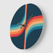 Farbige Arkaden im Retrostil Große Wanduhr (Winkel)