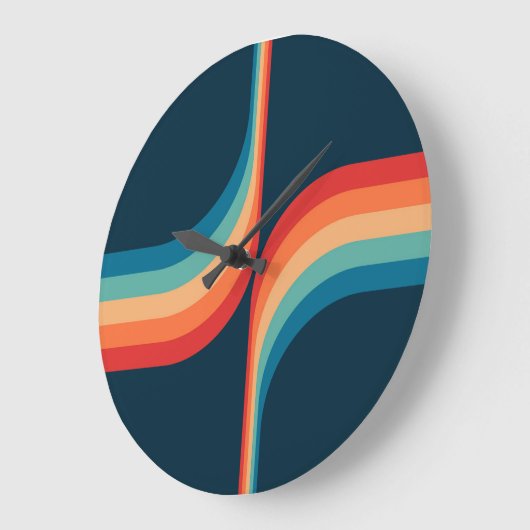 Farbige Arkaden im Retrostil Große Wanduhr (Winkel)