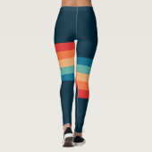 Farbige Arkaden im Retrostil Leggings (Rückseite)