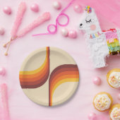 Farbige Arkaden im Retrostil Pappteller (Party)