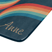 Farbige Arkaden im Retrostil Schneidebrett (Ecke)