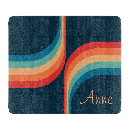 Farbige Arkaden im Retrostil Schneidebrett (Vorderseite)