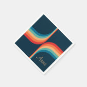 Farbige Arkaden im Retrostil Serviette (Ecke)