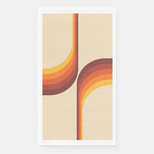 Farbige Arkaden im Retrostil Serviette (Vorderseite)