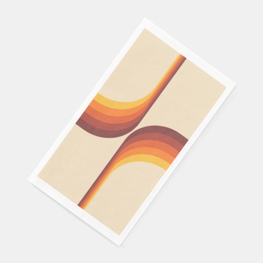 Farbige Arkaden im Retrostil Serviette (Ecke)