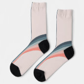 Farbige Arkaden im Retrostil Socken (Linkes Detail)