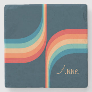 Farbige Arkaden im Retrostil Steinuntersetzer