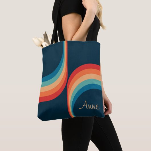 Farbige Arkaden im Retrostil Tasche (Von Nahem)