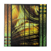 Farbige Art Deco Stil Design Fliese (Vorderseite)