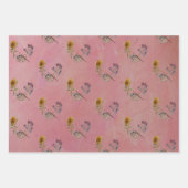 FARBIGE ART PALLET-BLUME GESCHENKPAPIER SET (Vorderseite 3)