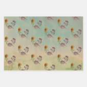 FARBIGE ART PALLET-BLUME GESCHENKPAPIER SET (Vorderseite 2)