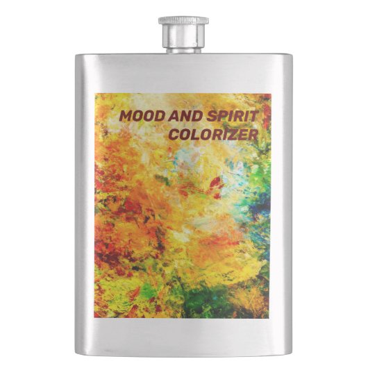 Farbige Artist-Palette Flachmann (Vorderseite)