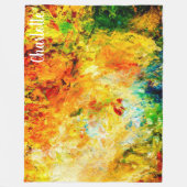 Farbige Artist-Palette Fleecedecke (Vorderseite)