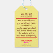 Farbige Artist-Palette Geschenkanhänger (Rückseite)