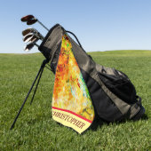 Farbige Artist-Palette Golfhandtuch (Gras)