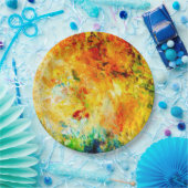 Farbige Artist-Palette Pappteller (Party)