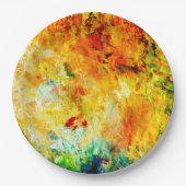 Farbige Artist-Palette Pappteller (Vorderseite)