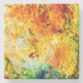 Farbige Artist-Palette Steinuntersetzer (Vorderseite)