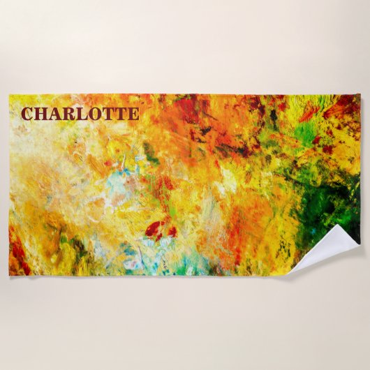 Farbige Artist-Palette Strandtuch (Vorderseite)