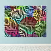 farbige asymmetrische abstrakte Formen Leinwanddruck (Insitu (Holzboden))