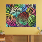 farbige asymmetrische abstrakte Formen Leinwanddruck (Insitu (Wohnzimmer))