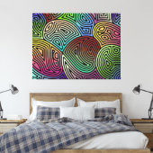 farbige asymmetrische abstrakte Formen Leinwanddruck (Insitu (Schlafzimmer))