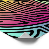 farbige asymmetrische abstrakte Formen Poster (Ecke)