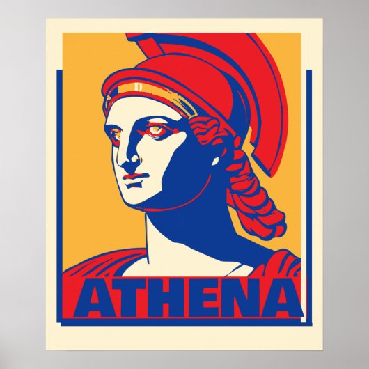 Farbige Athena Print Poster (Vorne)