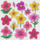 Farbige Aufkleber für die Blume von Cartoon (Vorderseite)