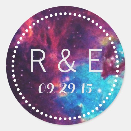 Farbige Aufkleber für die Gastgeschenk Hochzeit de (Vorderseite)