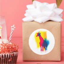 Farbige Aufkleber für die Silhouette Paint Giraffe