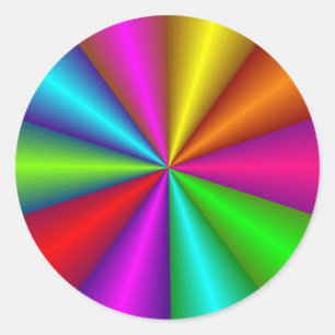 Farbige Aufkleber mit Metallic-Farbrädern