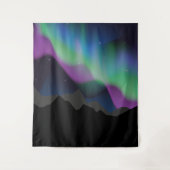 Farbige Aurora Nordlichter Wandteppich (Vorderseite)