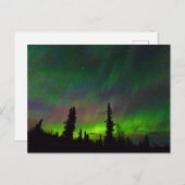 Farbige Aurora über Alaska Postkarte (Vorne/Hinten)
