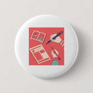 Farbige Ausdrucksstarke Digitale Kunstillustration Button