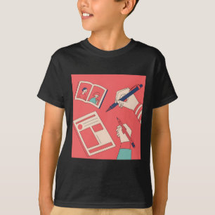 Farbige Ausdrucksstarke Digitale Kunstillustration T-Shirt